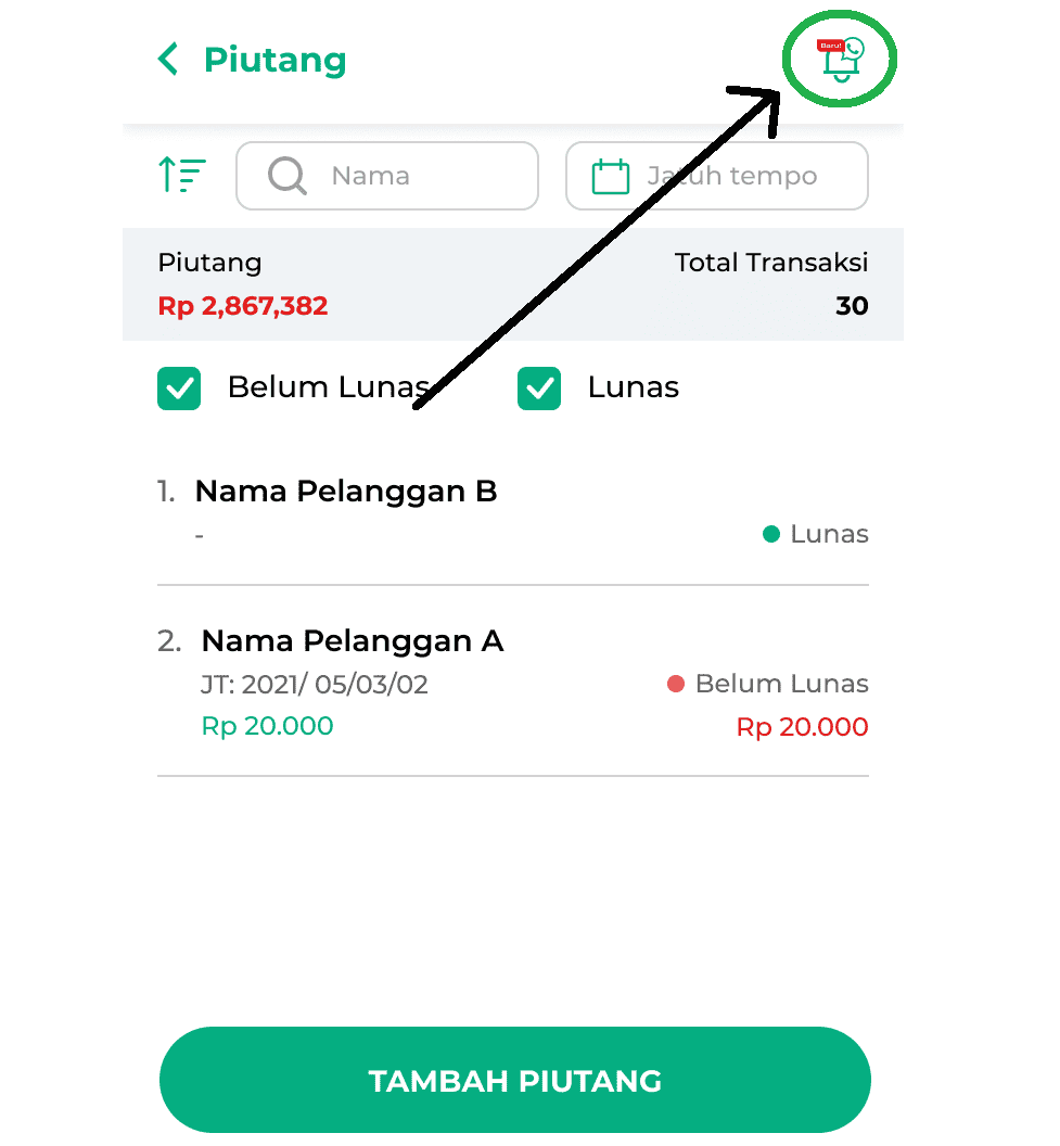 Klik ikon lonceng di halaman piutang - kasir pintar.png
