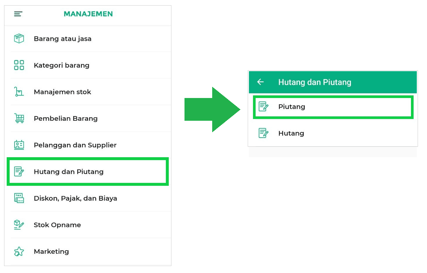 Pilih menu hutang piutang - klik opsi piutang.png