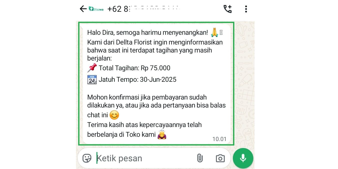 Tampilan informasi tagihan yang telah berhasil dikirim ke pelanggan.jpg