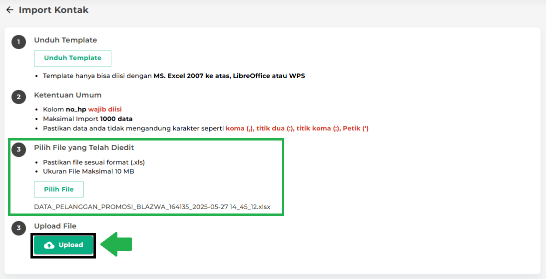 pilih file daftar nama pelanggan - klik upload - blazwa.png